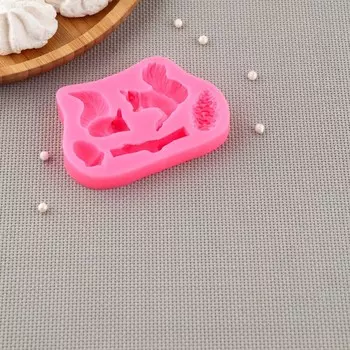 Молд Доляна «Белочка и орешки», силикон, 1071.5 см, розовый