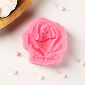 Молд Доляна «Дикая роза», силикон, 5.551.5 см, розовый