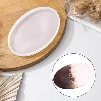 Молд для эпоксидной смолы Доляна «Овал», силикон, 1912.51.1 см, прозрачный