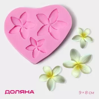 Молд Доляна «Плюмерия», силикон, 980.8 см, розовый