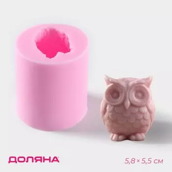 Молд Доляна «Совёнок», силикон, 55.5 см, розовый