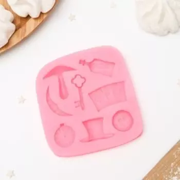 Молд для заливки «Фокус», силикон, 98,51 см, розовый