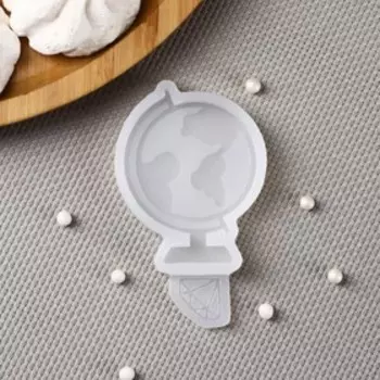 Силиконовый молд «Глобус», 6,55 см, цвет прозрачный