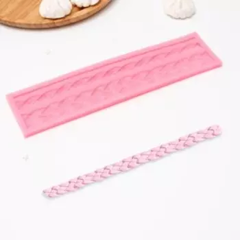 Молд «Косички», 28×7×1 см, цвет МИКС