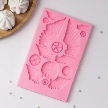 Молд «Крылья Икара», силикон, 19,512,20,9 см, цвет розовый