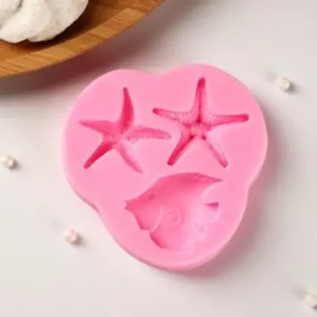 Молд «Лагуна», силикон, 87,51 см, цвет розовый