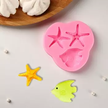 Молд «Лагуна», силикон, 87,51 см, цвет розовый