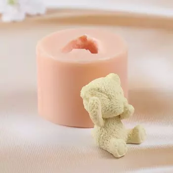 Молд силиконовый "Мишка рука у рта" (издел. 3,5х3,5х4 см)