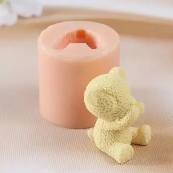 Молд силиконовый "Мишка руки у рта" (издел. 4,5х3,7х3,5см)