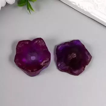 Молд пластик "Цветок двухсторонний" 4х4см (набор 2 детали)