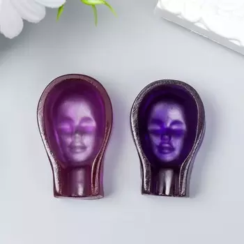 Молд пластик "Фактура головы 2" 5х3 см МИКС