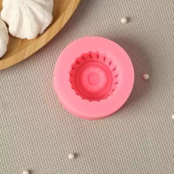 Молд Доляна «Шина», силикон, d=6.5 см, розовый