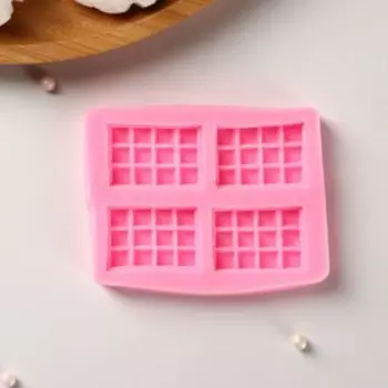 Молд Доляна «Шоколадки», силикон, 8.56.50.8 см, розовый