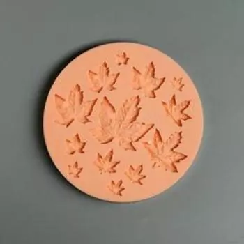 Молд силикон №738 "Кленовый лист" 3,5х3,5 см, 1х1 см