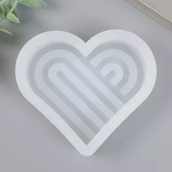 Силиконовый молд, форма для заливки «Абстракция. Сердце», 10.39.52.5 см