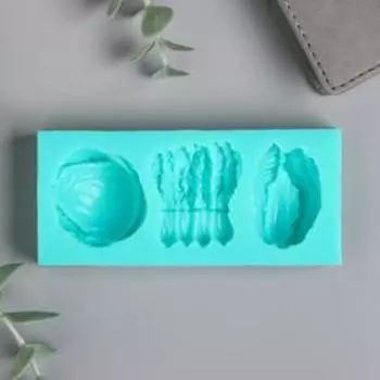 Молд силикон "Белокочанная, пекинская капусты и салат" 3 предмета 4,9х11 см