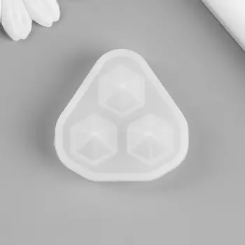 Силиконовый молд, форма для заливки «Бриллианты», 3 предмета, 4.24.21.8 см