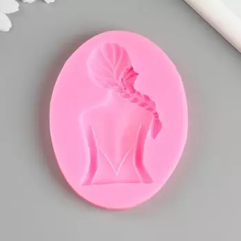 Силиконовый молд, форма для заливки «Девушка с косой», 10.581.2 см