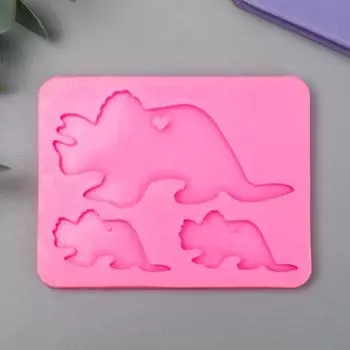 Молд силикон «Динозавры», 3 предмета