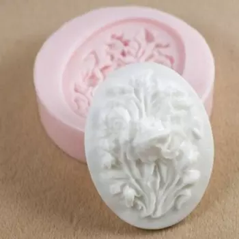 Молд силикон для полимерной глины №017 "Розочки" 4х3 см МИКС