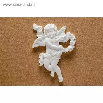 Молд силикон для полимерной глины №096 "Ангел с венком" 6х4 см МИКС