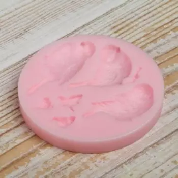 Молд силикон для полимерной глины №145 "Птички" 5,5х2,5 см МИКС