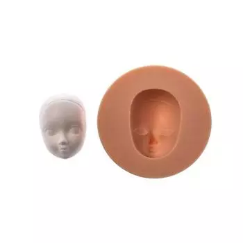 Молд силикон для полимерной глины №526 "Личико" 4х3 см МИКС