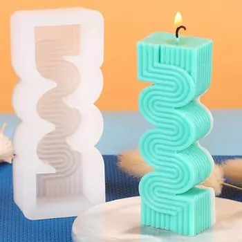 Молд силиконовый для свечи «Абстракция. Волны» 49.6 см