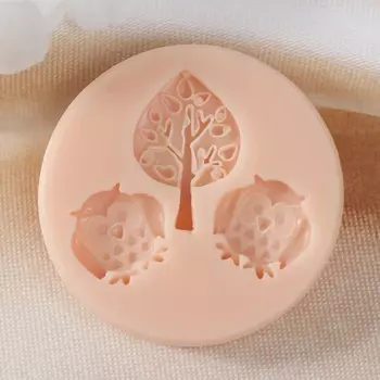 Молд силикон "Две совы" 3,5х2,4х0,6 2,1х2,1х0,6 2,1х2,1х0,6 см