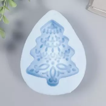 Новогодний молд силикон "Елка" 8х6,5 см МИКС