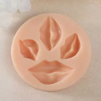 Молд силикон "Губы" 4,5х2,5х1,2 2,7х1,8х1,1 3х1,8х1,1 3,5х2,2х1,1 см