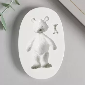 Молд силикон "Мишка и бантик" 1,9х5,8х8 см