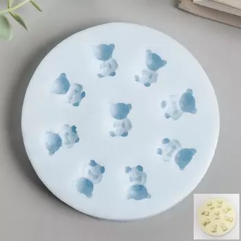 Молд силикон "Мишки" 1,9х1,3х0,7 см МИКС