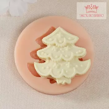 Молд силикон "Новогодняя ёлочка" 4х4,3х0,5 см