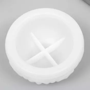 Молд силикон "Подсвечник круглый с узорами" 9,5х9,5х9,5 см