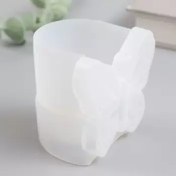 Молд силикон "Подсвечник с бабочкой" 6,5х6,5х8,5 см