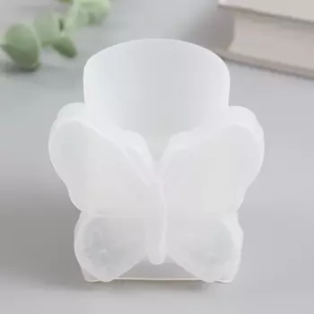 Молд силикон "Подсвечник с бабочкой" 6,5х6,5х8,5 см