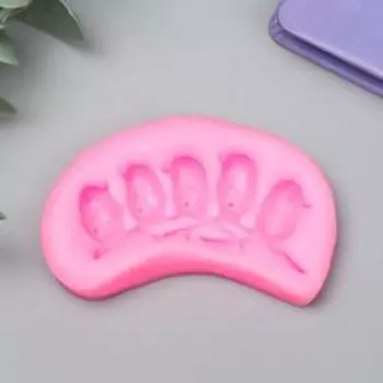 Силиконовый молд, форма для заливки «Пять птичек на ветке», 6.5 см