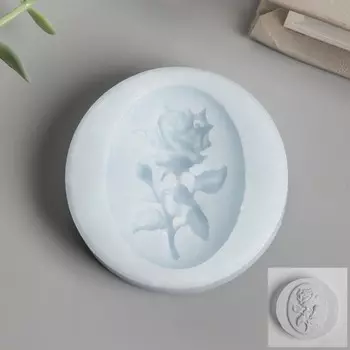 Молд силикон "Роза в овале" 3,8х2,8 см МИКС