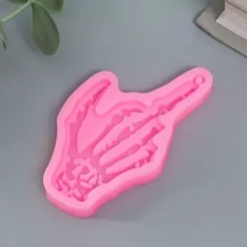 Молд силикон "Рука скелета - жест Fuck" 7,3х4,2 см