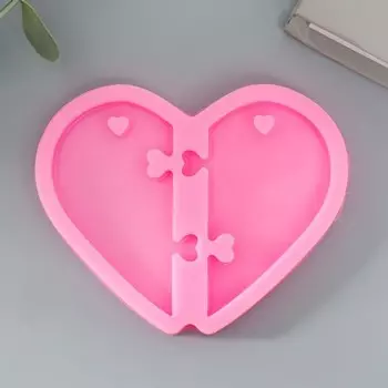 Молд силикон «Сердце-пазл», 2 части