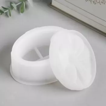 Молд силикон "Шкатулка - бантик овальная" с крышкой 10,4х8х6,8 см