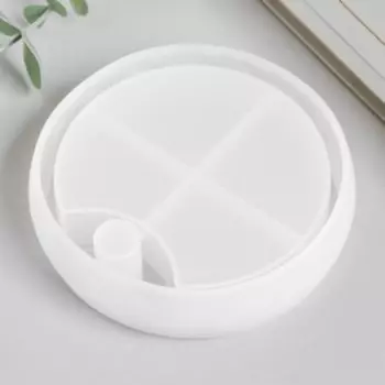 Силиконовый молд, форма для заливки «Шкатулка круглая - нижний ярус», 10.810.82.7 см