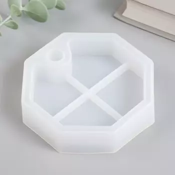 Молд силикон "Шкатулка многогранник - нижний ярус" 10,5х10,5х2,7 см