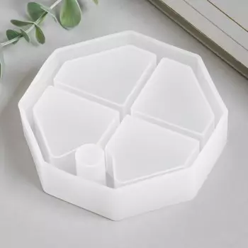 Силиконовый молд, форма для заливки «Шкатулка многогранник - средний ярус», 10.510.52.7 см