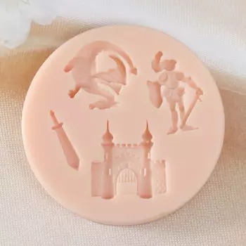 Молд силикон "Замок" 2,9х3х0,3 3,4х2х0,3 2,6х0,5х0,3 2,7х2,8х0,3 см