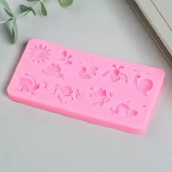 Молд силикон "Жучки" 10 предметов 0,8х5,5х11 см