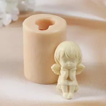 Молд силиконовый "Ангелочек скучает" 6х4х4 см