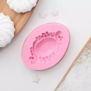 Молд для заливки «Драгоценный камень», силикон, 64,3 см, розовый