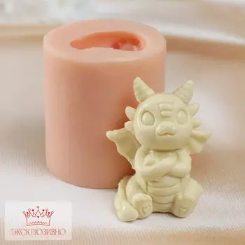 Молд силиконовый "Дракон Серьезный" 4х3х5,2 см